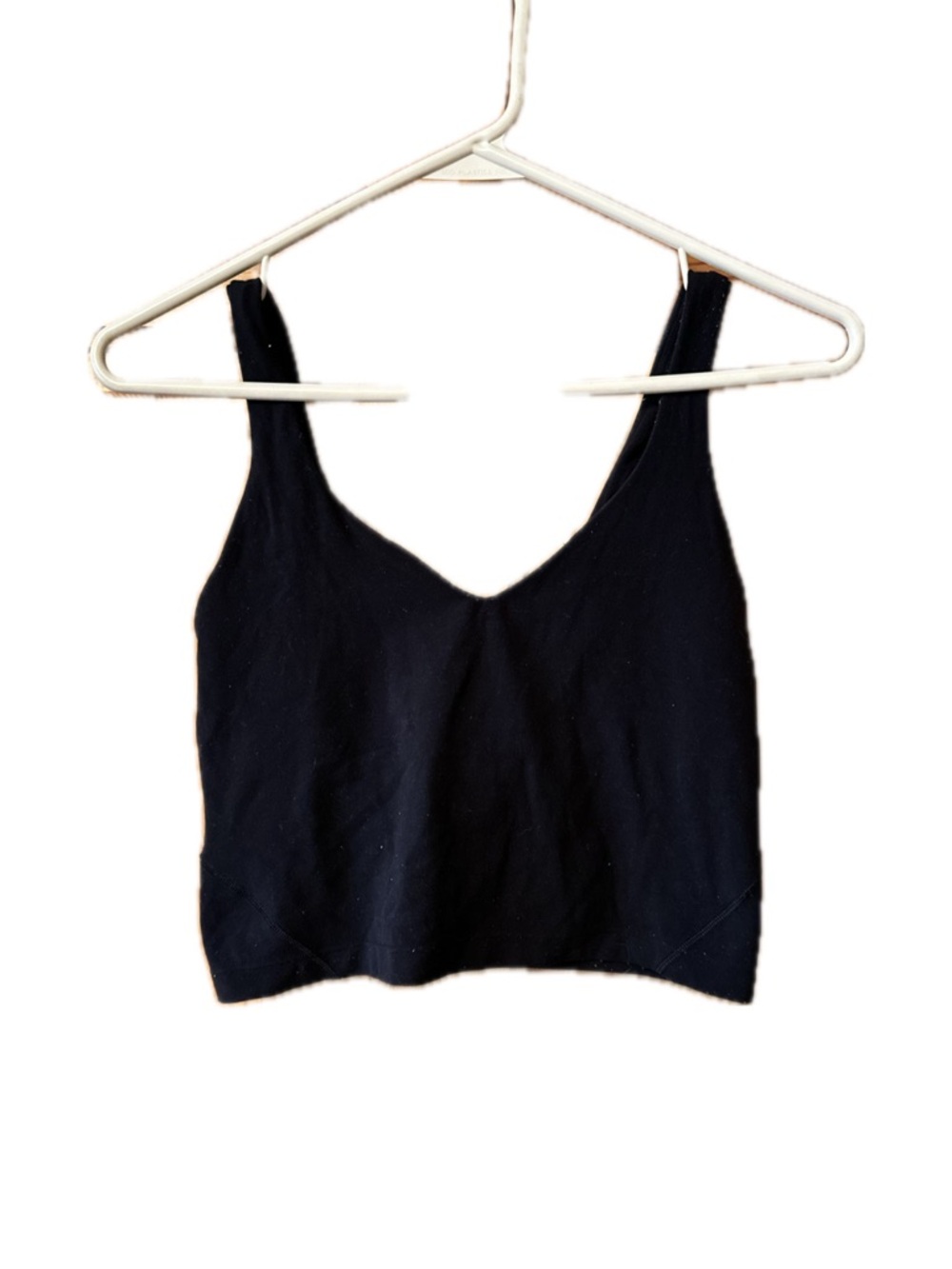Lululemon Black V-Neck Cropped Athletic Tank Top